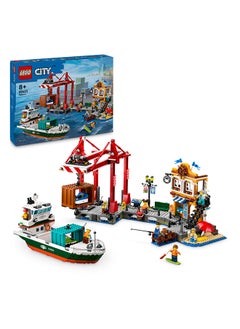 City Seaside Harbour With Cargo Ship Toy, Building Set For Boys And Girls Aged 8 And Over, Kids’ Gift Ideas, Model Container Crane And Boat With 8 Minifigures 60422 (1,226 Pieces) - pzsku/ZF1C0BFF6CCCCBD0955FFZ/45/_/1715862439/19dde0f2-8985-4ab9-bee9-13278c949a9e