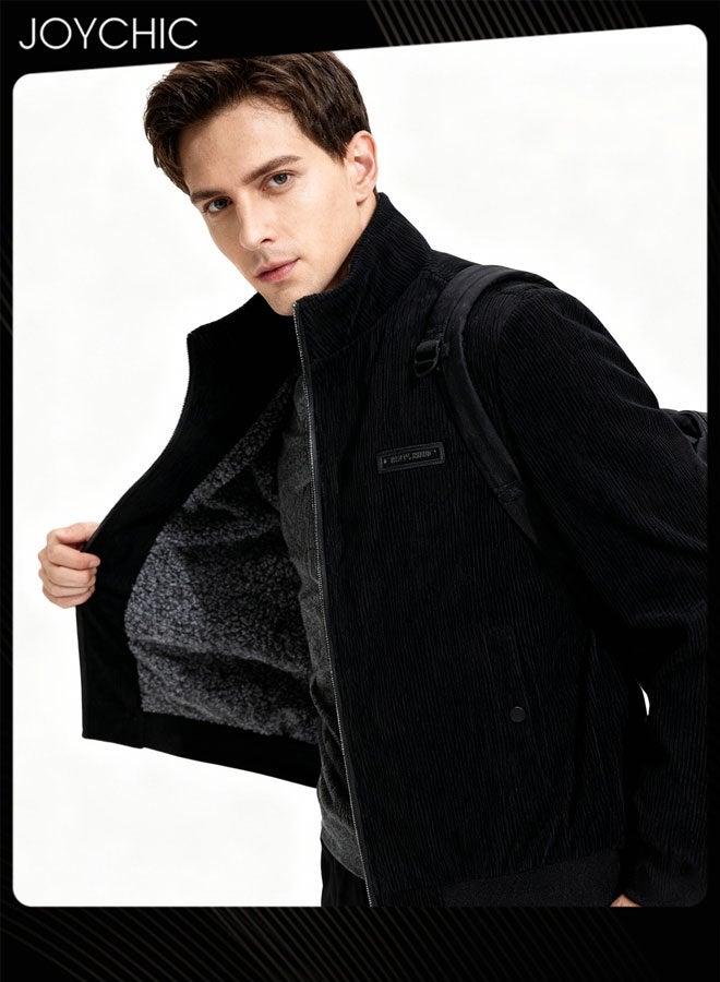 Joychic Men Autumn and Winter Thick Corduroy Jacket Casual Warm Windproof Outdoor Coat - Image 1