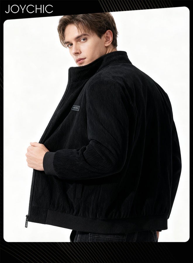 Joychic Men Autumn and Winter Thick Corduroy Jacket Casual Warm Windproof Outdoor Coat - Image 2