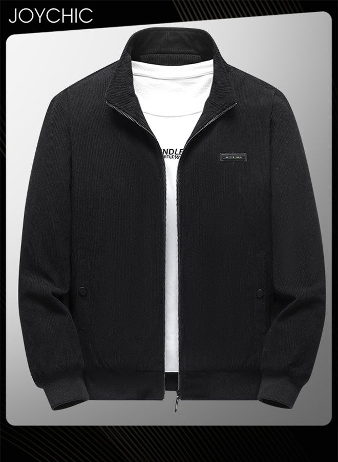 Joychic Men Autumn and Winter Thick Corduroy Jacket Casual Warm Windproof Outdoor Coat - Image 3