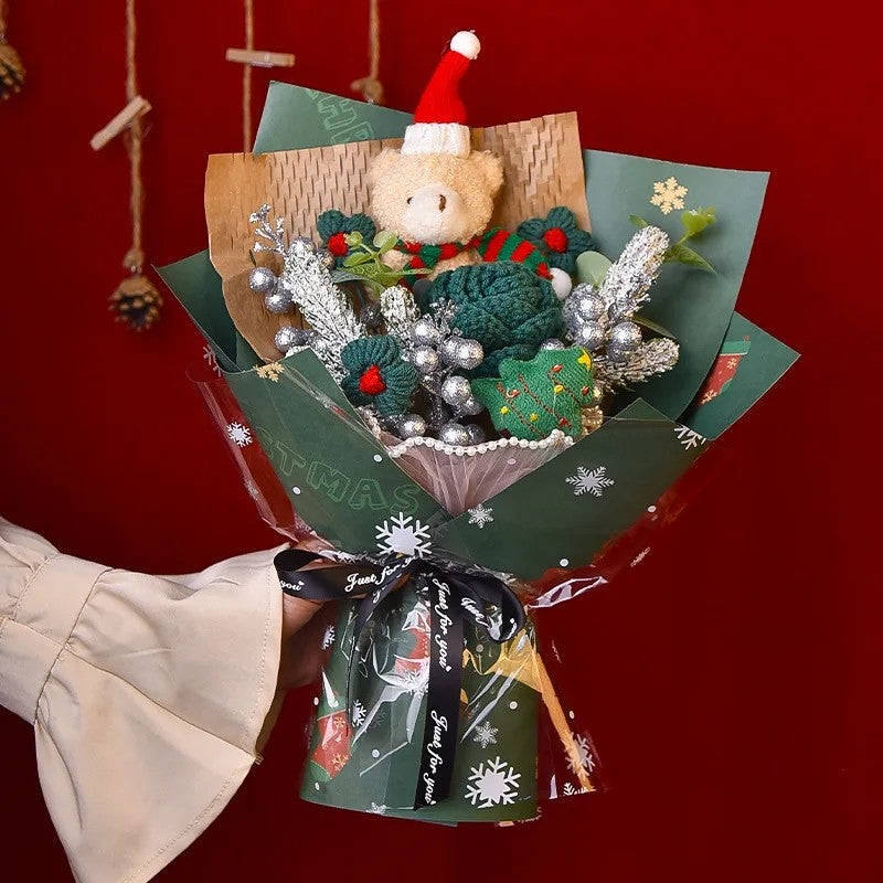 Bluejw High-Quality Preserved Flower Bouquet - Little Bear Decor - Christmas, Thanksgiving, Valentine's - Dried Plants Home Decor - Image 5