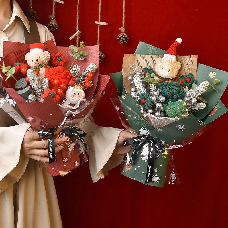 Bluejw High-Quality Preserved Flower Bouquet - Little Bear Decor - Christmas, Thanksgiving, Valentine's - Dried Plants Home Decor - Image 2