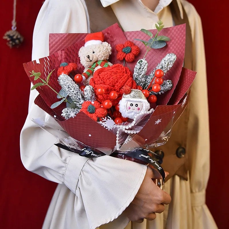 Bluejw High-Quality Preserved Flower Bouquet - Little Bear Decor - Christmas, Thanksgiving, Valentine's - Dried Plants Home Decor - Image 3