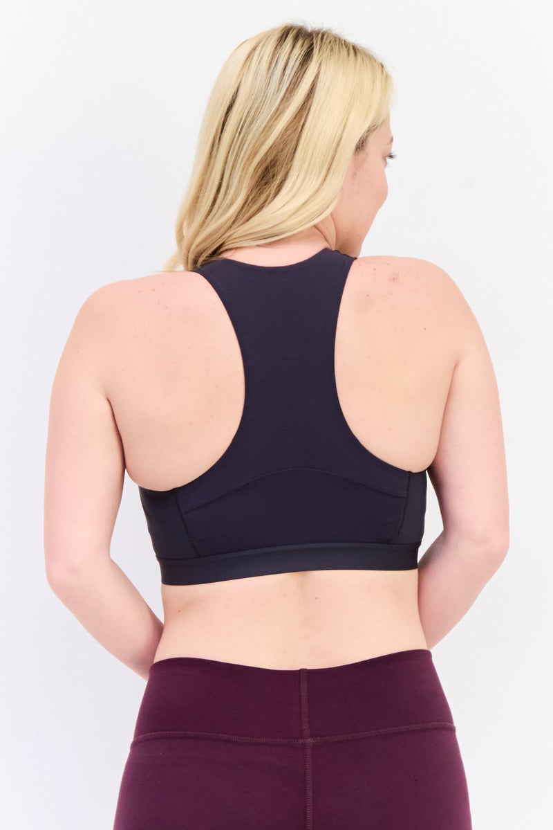 Adidas Women Brand Logo Padded Sports Bra, Grey - Image 3