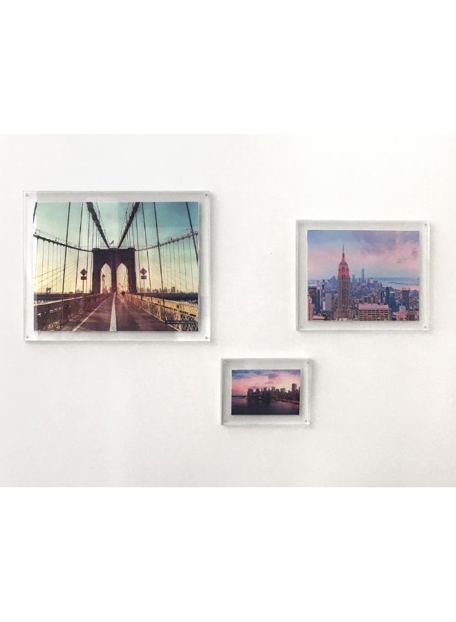 Isaac Jacobs Isaac Jacobs 5x7 WallMountable Clear Acrylic Picture Frame Magnetic Photo Frame Made for Gallery Display Wall Space Wall Dcor Art Home or Office  - Image 5