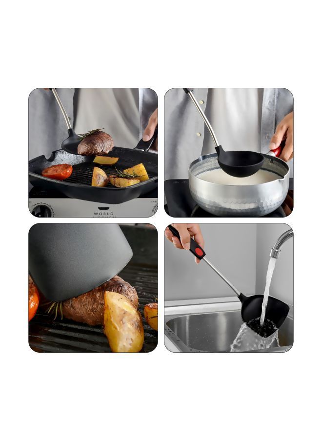 نيبمينينت عبوة تحتوي على ملعقة إسباتولا ومغرفة شوربة أسود/فضي 40x10x5سنتيمتر - Image 2