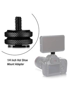 Generic 8 Pieces 14 Inch Hot Shoe Mount Adapter Camera Mount Tripod Screw and Cold Shoe Flash Stand Adapter for DSLR Camera Rig  - Image 2