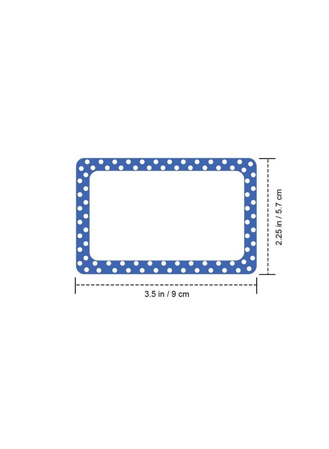 Cualfec 300 Cute Dot Name Tag Stickers Colorful Border Name Labels For School, Office, Home Can Be Used On Clothes, Storage Boxes, Packages - Updated Stronger Stickiness - Image 2