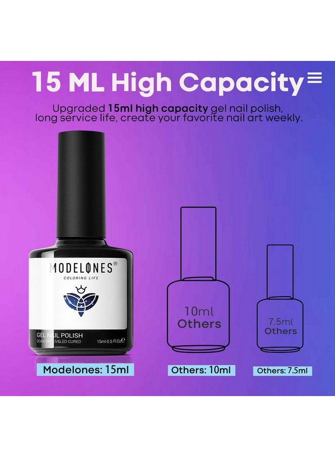 modelones Color Changing Gel Nail Polish 1Pcs 15Ml Purple Blue Purple Glitter Mood Temperature Change Gel Polish Set Soak Off Nail Polish Gel Diy Home Salon Led Nail Art Manicure Gifts For Women Girl - Image 5