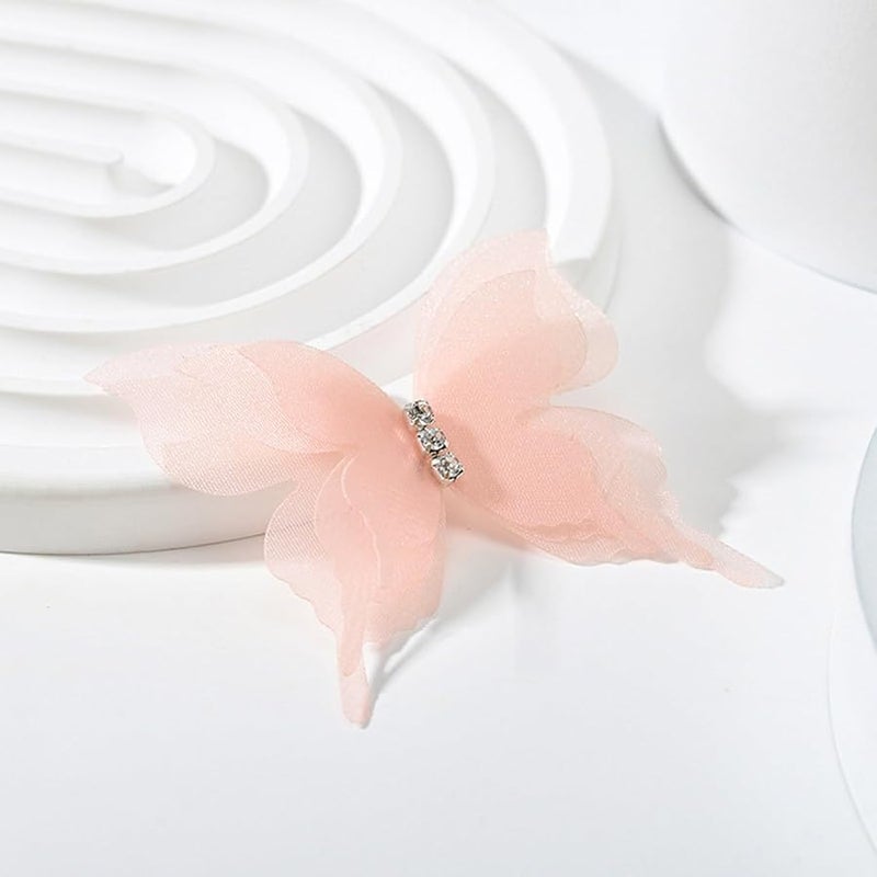 Blue Embroidery Butterfly Appliques Sew On Patches For Clothing Wedding Dress Decoration - Image 3