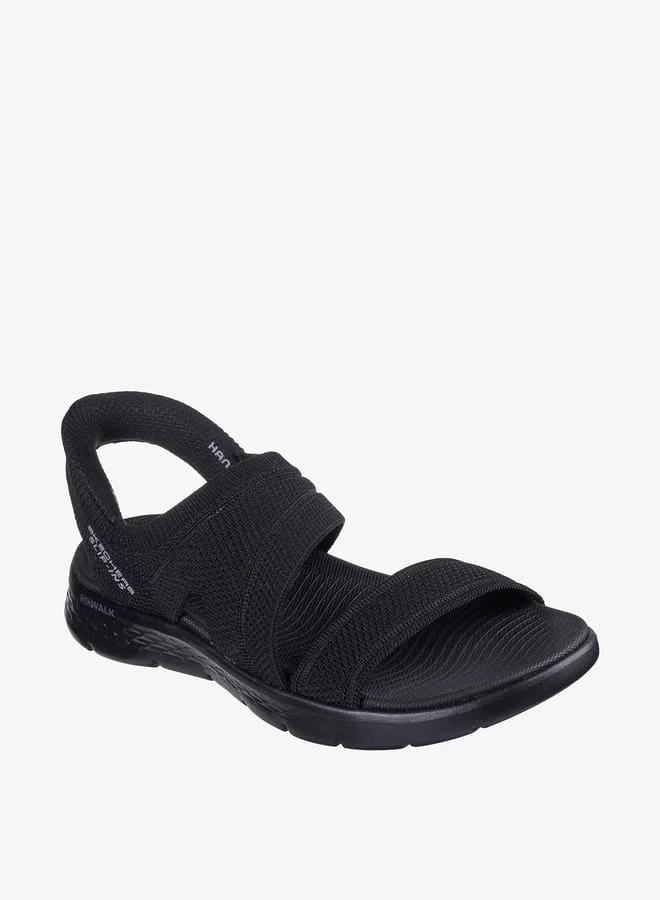 SKECHERS Womens Logo Detail Slip-On Walking Sandals - Go Walk Flex