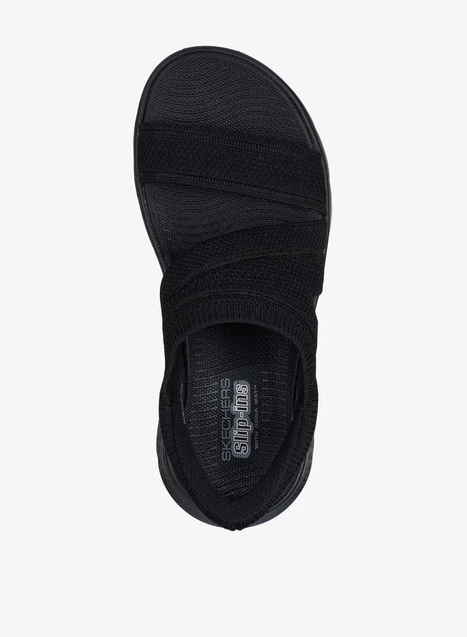 SKECHERS Womens Logo Detail Slip-On Walking Sandals - Go Walk Flex