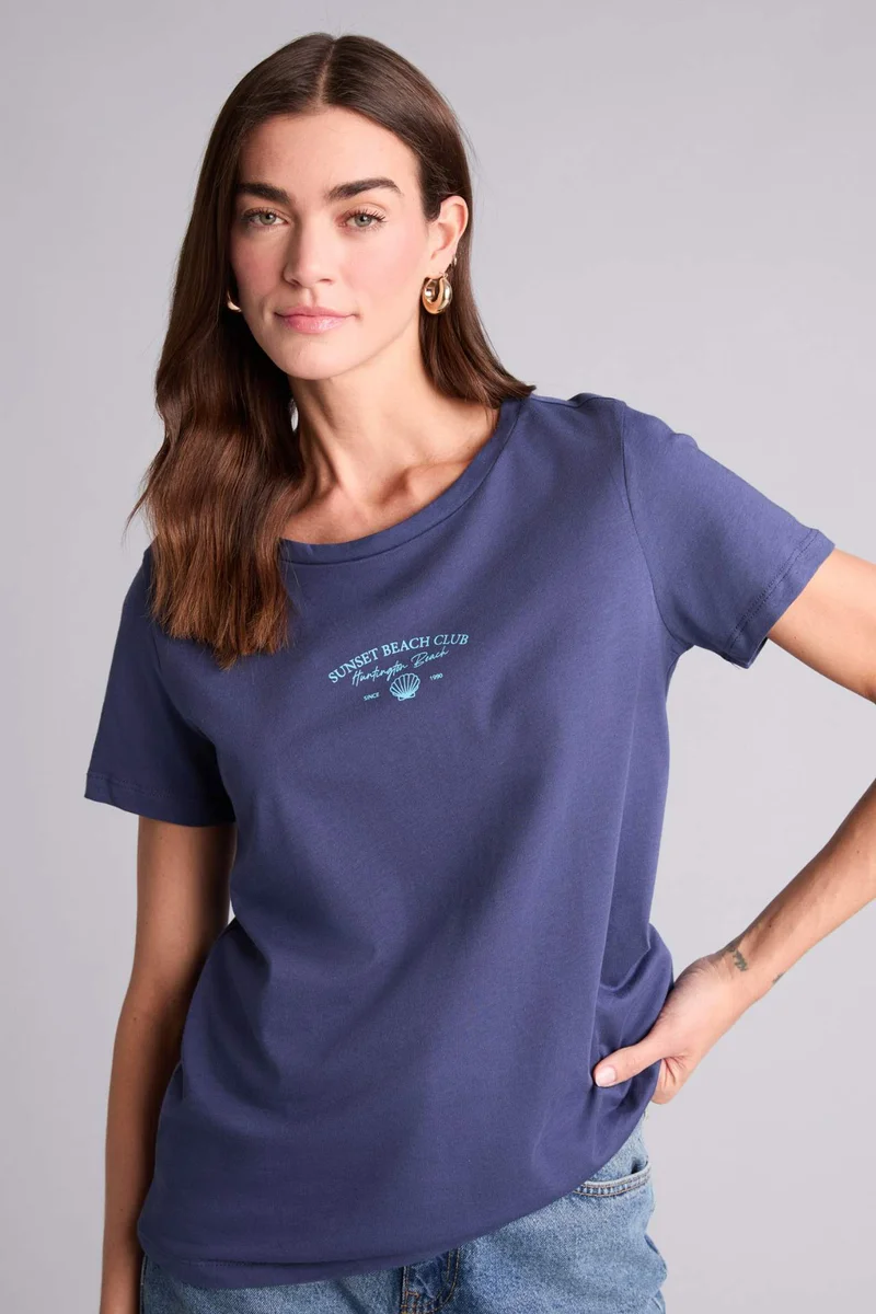Defacto Regular Fit Crew Neck Slogan Pattern Short Sleeve T-Shirt