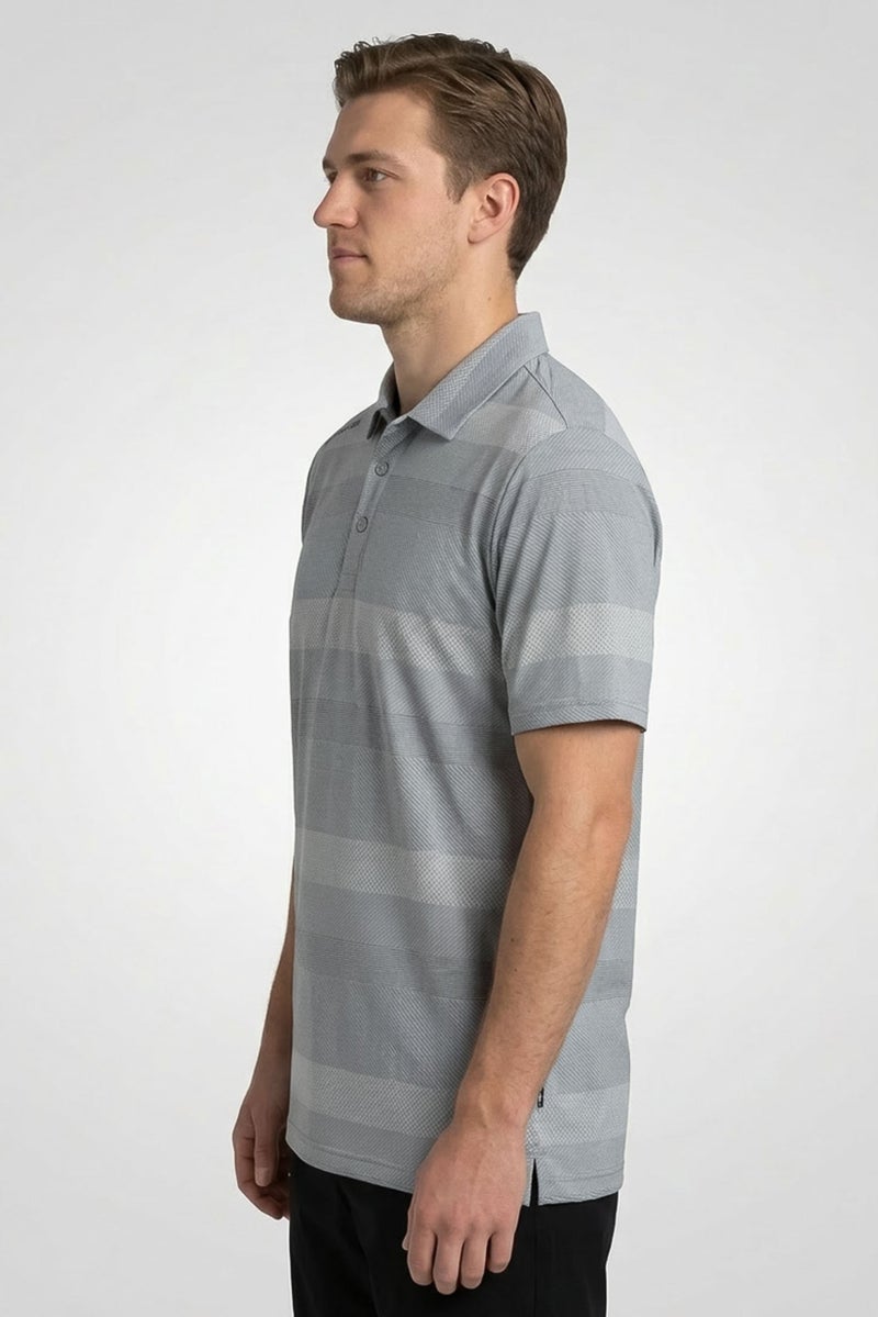 Ping Men Sportswear Fit Short Sleeve Outdoor Polo Shirt, Light Grey - Image 3