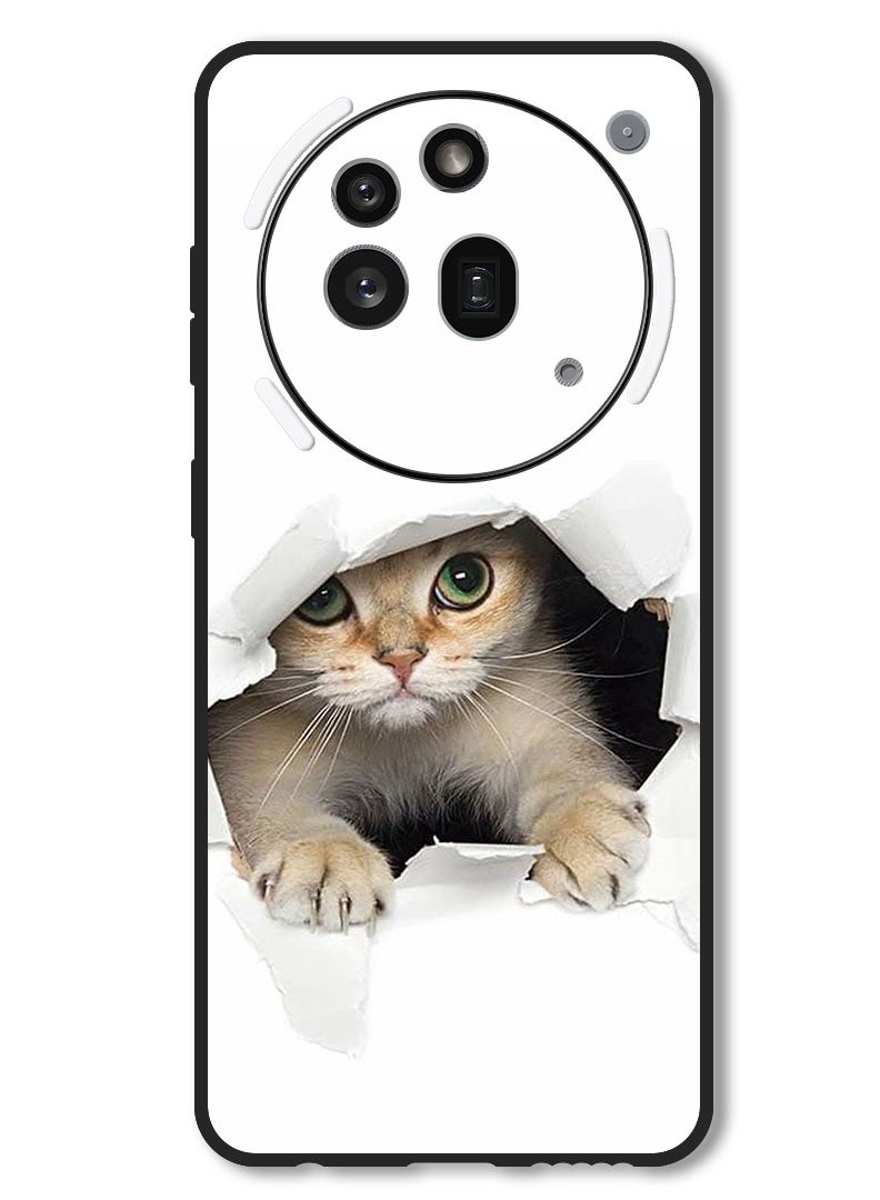 Theodor Case Compatible with Nothing Phone 3a Pro Protection Shockproof Bumper Cover Baby Cat - Image 1