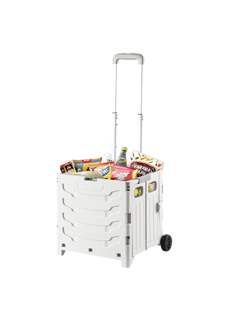 Home Smart Home Smart Folding Shopping Trolley with Wheels For Grocery Storage Office Picnic Beach Lightweight And Durable VIP Edition (Gray)  - Image 1