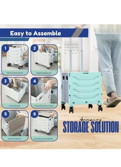 Home Smart Home Smart Folding Shopping Trolley with Wheels For Grocery Storage Office Picnic Beach Lightweight And Durable VIP Edition (Gray)  - Image 3