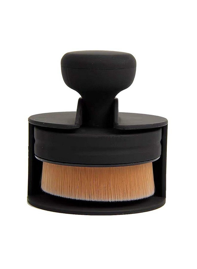 Sohynca Flat Round Shaped Foundation Makeup Brush Kabuki Liquid Foundation Brush Portable Cosmetic Brush Large Full Coverage Face Body Makeup Brush With Protective Stand - Image 1