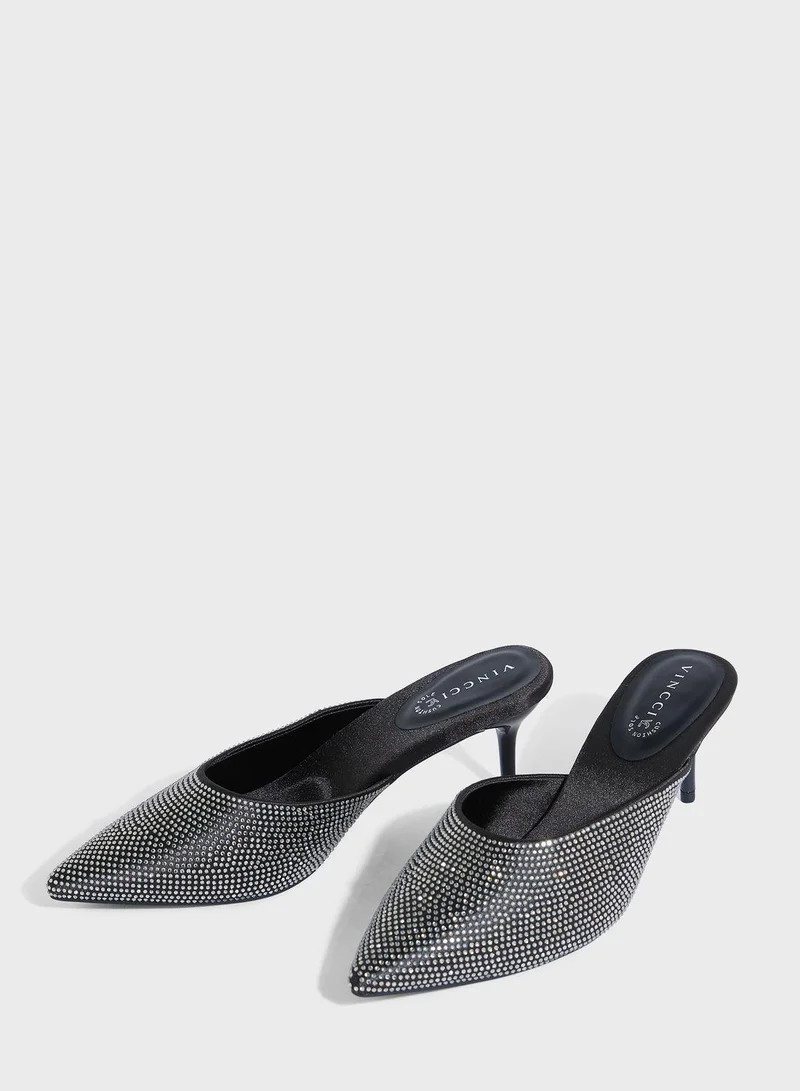 Vincci Pointed Toe Mid Heel Pumps