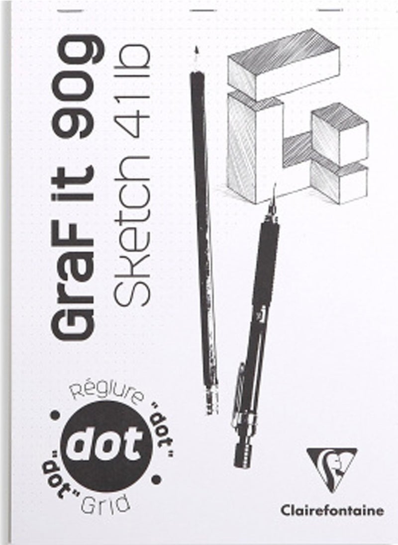 Clairefontaine GBD96653 Graf It Dot A4 Dotted 80 Page Block Notebook  - Image 1