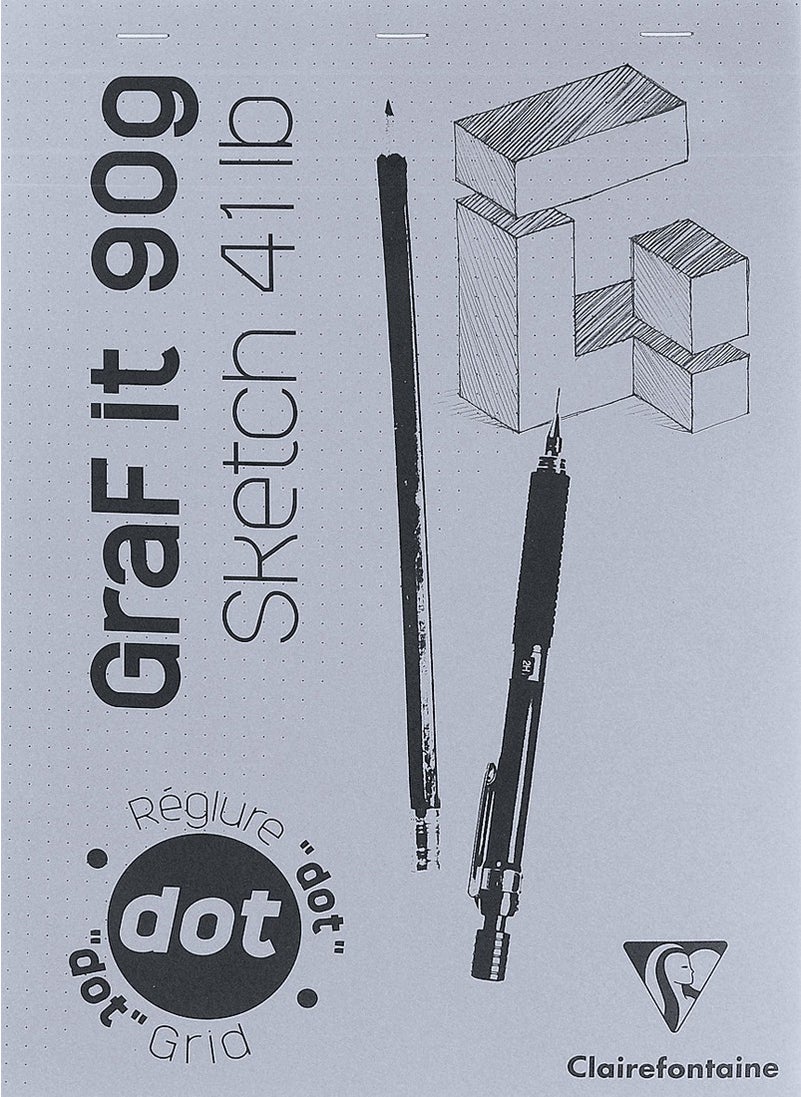 Clairefontaine GBD96653 Graf It Dot A4 Dotted 80 Page Block Notebook  - Image 2