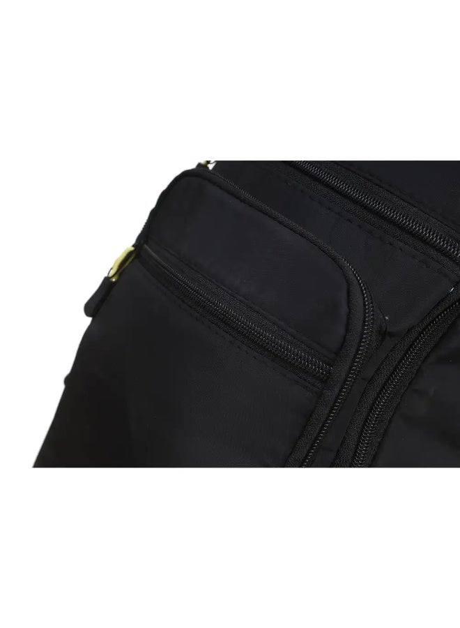 شنطة كروس ووتر بروف للرجال، 5 سوستة، 30×20×10 سم - اسود - Image 3