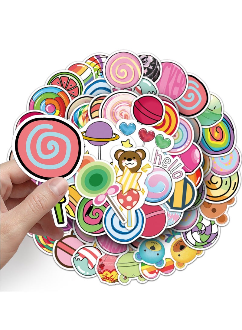 50 cute lollipop-style personalized creative handbags, suitcases, scooters, guitars, mobile phones and cars stickers  - Image 4