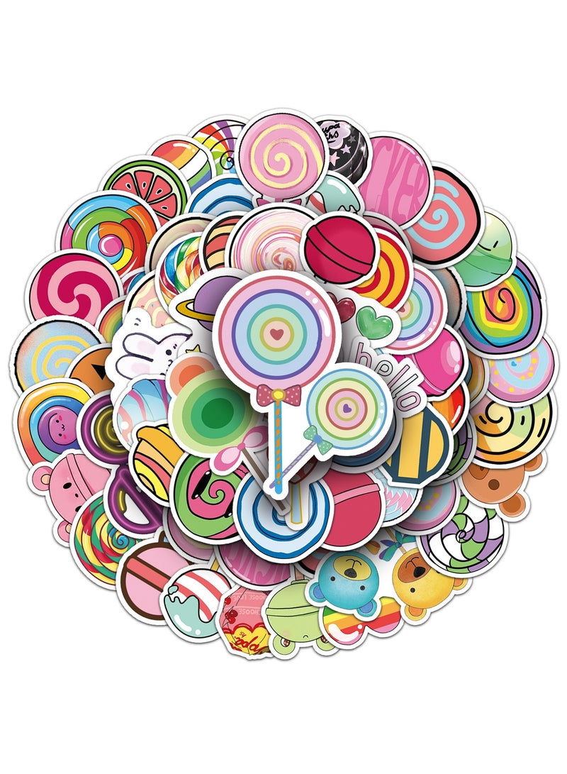 50 cute lollipop-style personalized creative handbags, suitcases, scooters, guitars, mobile phones and cars stickers  - Image 2