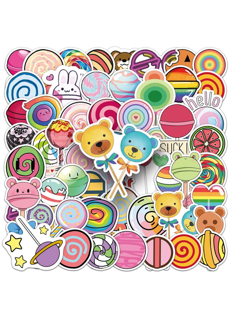 50 cute lollipop-style personalized creative handbags, suitcases, scooters, guitars, mobile phones and cars stickers  - Image 1