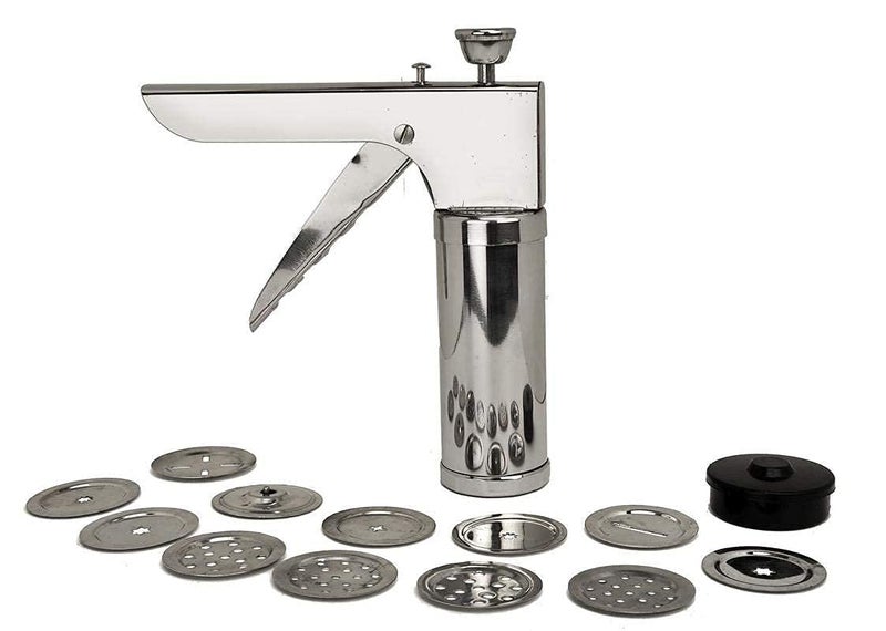 DBY Stainless Steel Kitchen Press Chakali Maker Noodles Murukku Maker Kitchen Tools of Namkeen and Snacks Maker Sancha Sev Chakli Gathiya Sevaiya Maker - Image 2