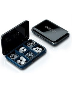 Portable pill box with six compartments, small size, portable mini 7-day pill box sealed and large capacity