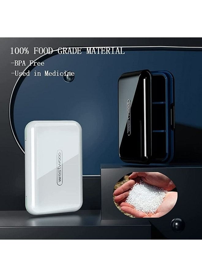 McDou - Portable pill box with six compartments, small size, portable mini 7-day pill box sealed and large capacity - Image 1