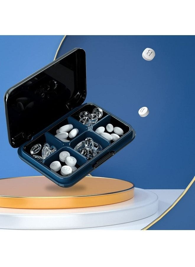 McDou - Portable pill box with six compartments, small size, portable mini 7-day pill box sealed and large capacity - Image 1