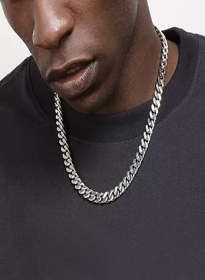 ChainsHouse Stainless Steel Mens Cuban Link Chain, Miami Cuban Chain Necklace for Men, 9mm Wide Hip Hop Mens Jewelry, 24" - Image 4