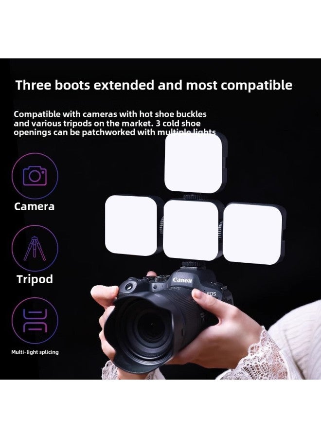 Direct Supply RGB Full Color Fill Light Mini Portable Led Pocket Light Outdoor Professional Shooting Gourmet Soft Light-Light Source Color: (Notebook Three-color Adjustable + Type-c Charging Model)  - Image 5