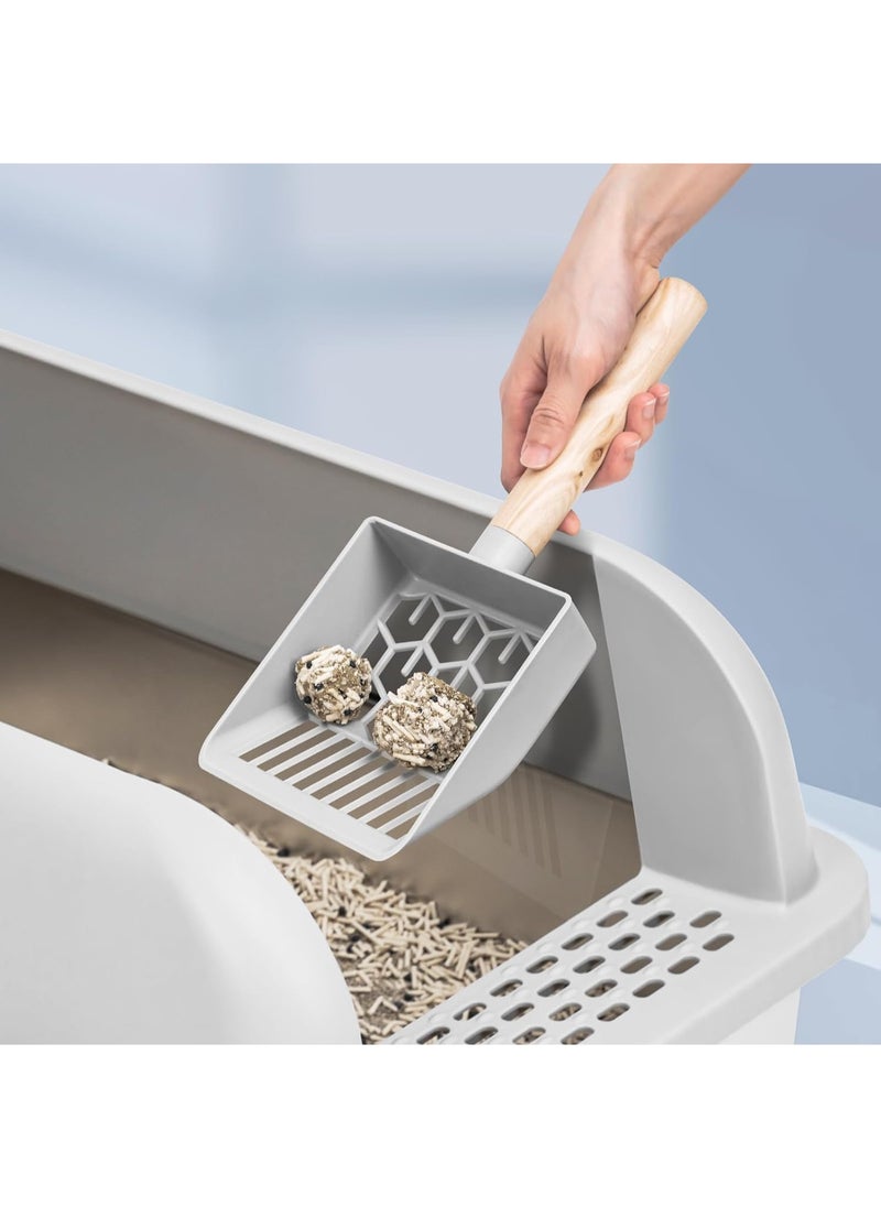 Generic - Extra Large Stainless Steel Cat Litter Box with High Wall Enclosed & Lid - Image 1