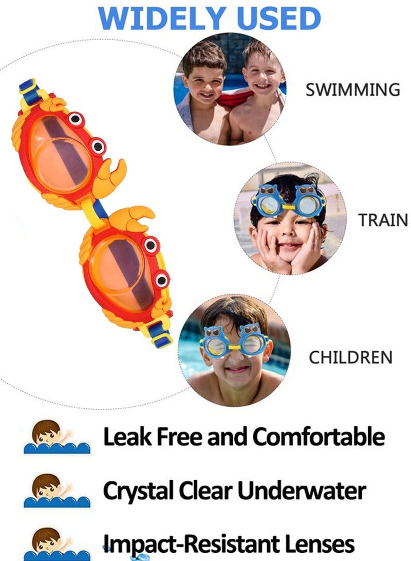 قطوب نظارات السباحة للأطفال لطيف جدا ، ورؤية واضحة ومفتوحة ، لا تسرب الأشعة فوق البنفسجية نظارات السباحة نظارات واقية ، لينة ودائمة نظارات السباحة للأطفال - Image 5