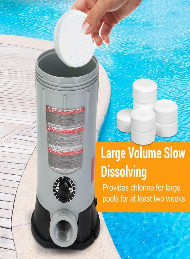 LONGADS CL220 Pool Chlorinator for Swimming Pool Ponds Garden,Replacement for Hayward Chlorine Feeder,Offline Automatic Pool,Inline Automatic Pool,9 lbs Capacity,Includes Installation Manual and Accessories - Image 3