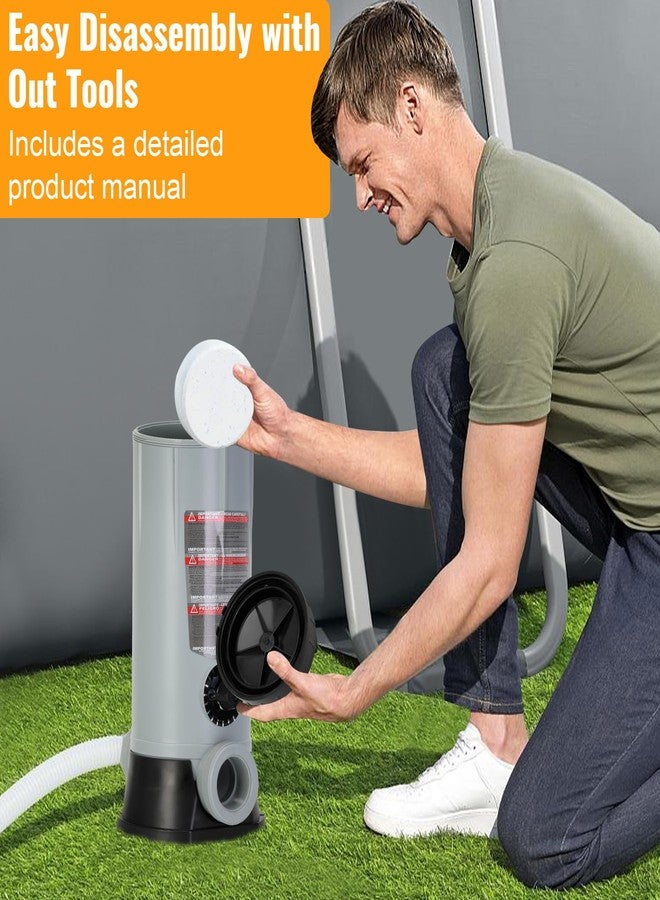 LONGADS CL220 Pool Chlorinator for Swimming Pool Ponds Garden,Replacement for Hayward Chlorine Feeder,Offline Automatic Pool,Inline Automatic Pool,9 lbs Capacity,Includes Installation Manual and Accessories - Image 5