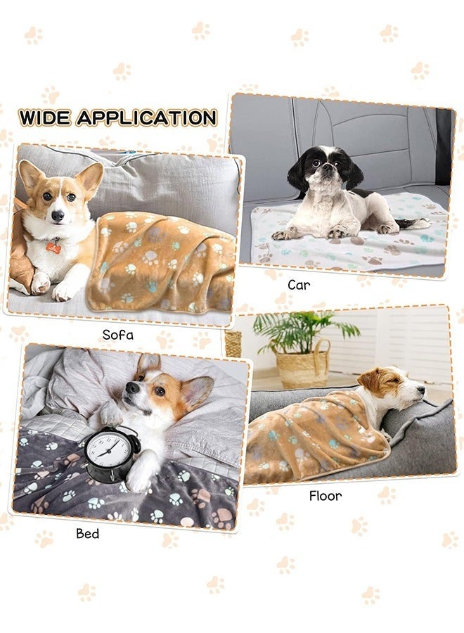 Bukela Pet Blanket for Dogs Super Soft Fluffy Premium Fleece Pet Blanket Dogs Blankets for Dogs Flannel Throw for Dog Puppy Cat Paw Blanket, M（3 Pcs） - Image 3