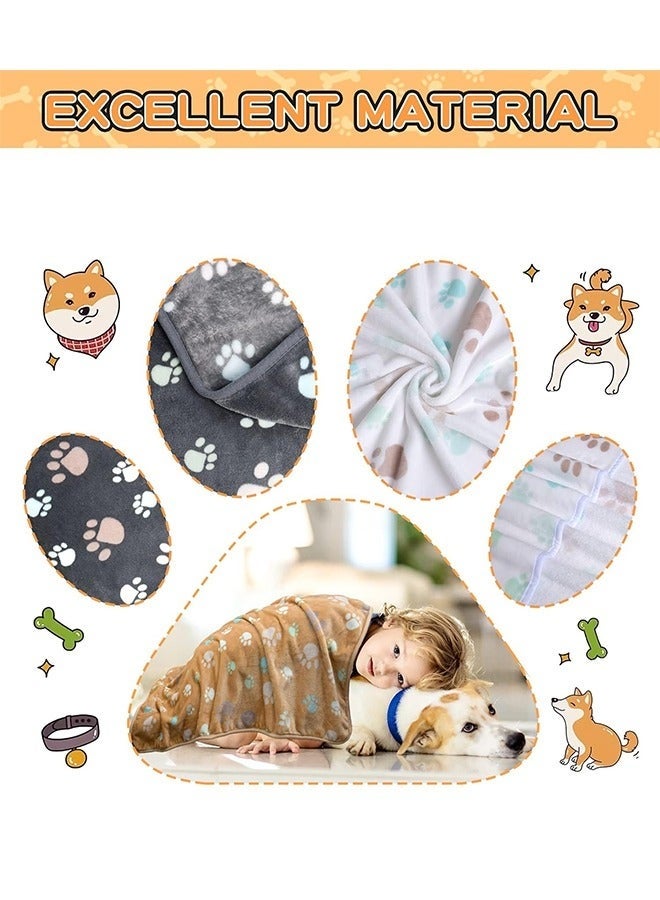 Bukela Pet Blanket for Dogs Super Soft Fluffy Premium Fleece Pet Blanket Dogs Blankets for Dogs Flannel Throw for Dog Puppy Cat Paw Blanket, M（3 Pcs） - Image 4