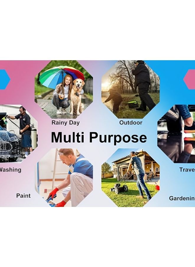 مجموعتان من أغطية الأحذية السوداء مقاومة للماء ومضادة للانزلاق متينة ومرنة وسهلة التنظيف للرجال والنساء - Image 3