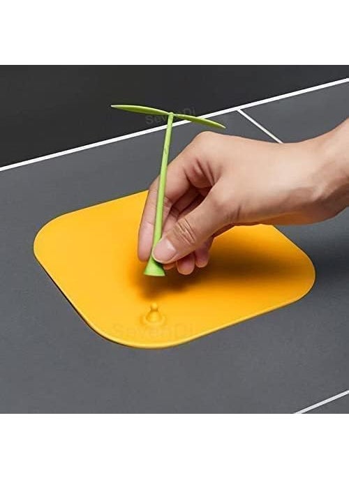 WSEYZ WSEYZ Bean Sprouts Floor Drain Toilet Floor AntiSmell Cover Silicone Bean Sprouts Floor Sink Filter Sewer Deodorant Cover Silicone Filter SET of 1  - Image 3