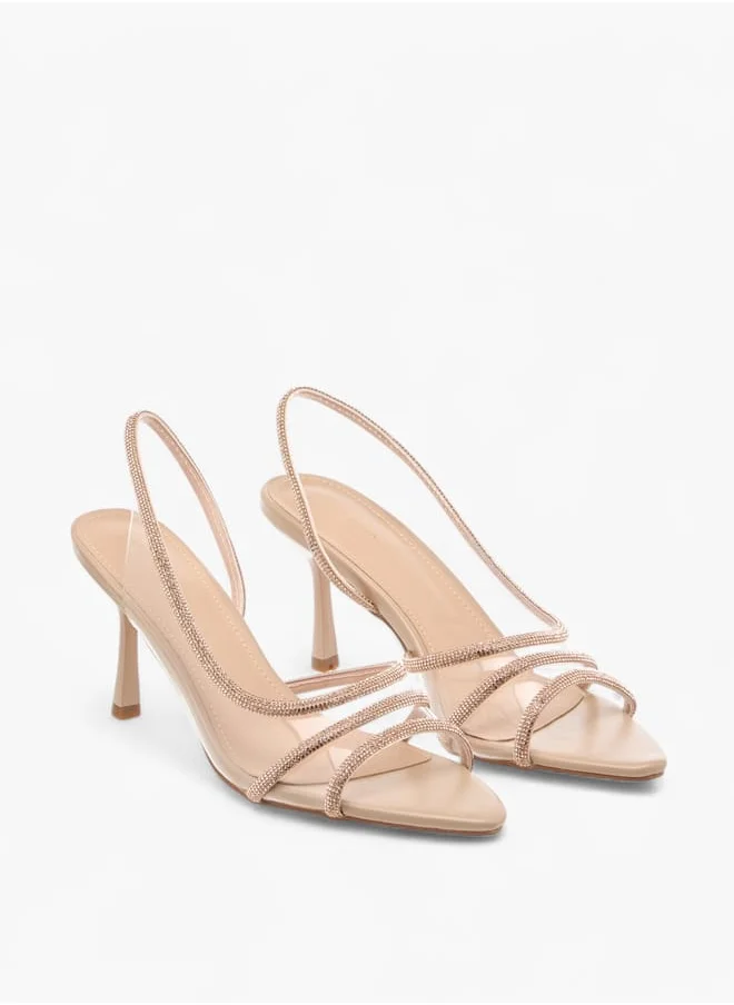 Flora Bella By Shoexpress Women Embellished Slingback Sandals with Stiletto Heels