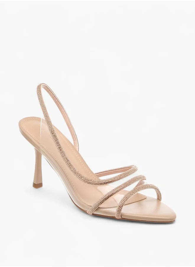 Flora Bella By Shoexpress Women Embellished Slingback Sandals with Stiletto Heels