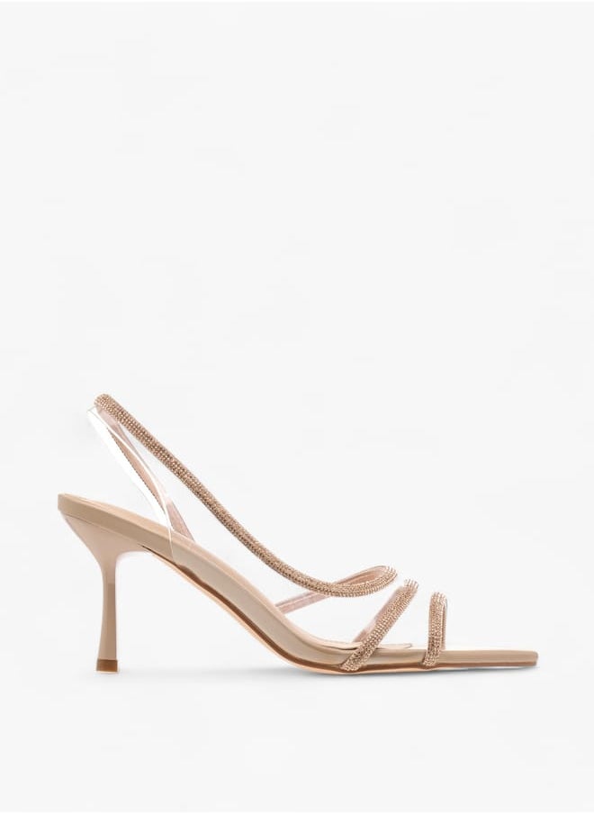 Flora Bella By Shoexpress Women Embellished Slingback Sandals with Stiletto Heels  - Image 3