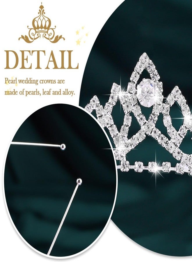 Kilshye Rhinestone Tiara Headband Silver Crystal Princess Tiaras Birthday Crown Headdress for Girls - Image 3