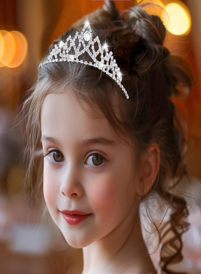 Kilshye Rhinestone Tiara Headband Silver Crystal Princess Tiaras Birthday Crown Headdress for Girls - Image 5