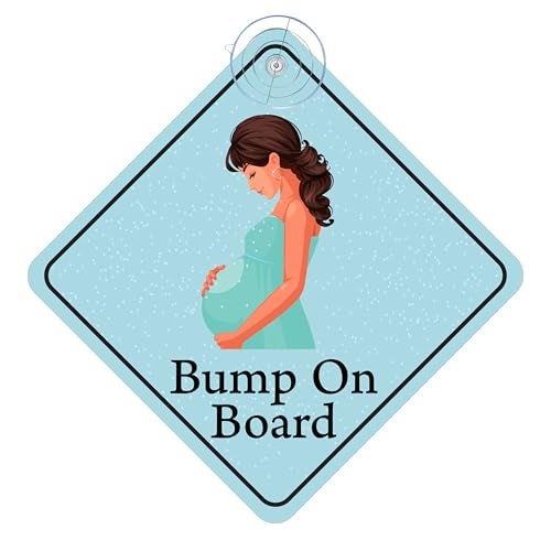 True Flair Bump on Board Car Sign, Baby Safety Window Decal with Suction Cup - Image 1