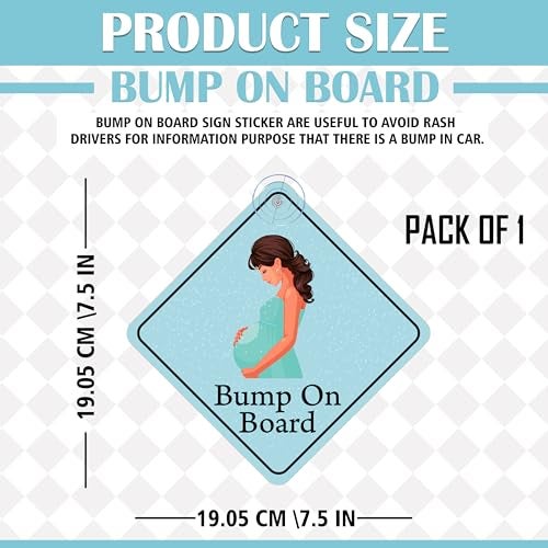 True Flair Bump on Board Car Sign, Baby Safety Window Decal with Suction Cup - Image 3